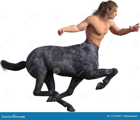 Centaur, Half Man, Horse, Isolated Stock Image - Illustration of horse ...