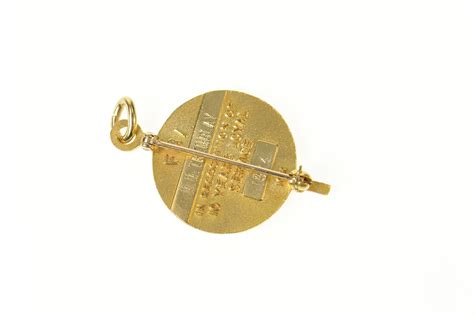10K FBI 10 Years Service Fidelity Bravery Integrity Yellow Gold Pendant ...