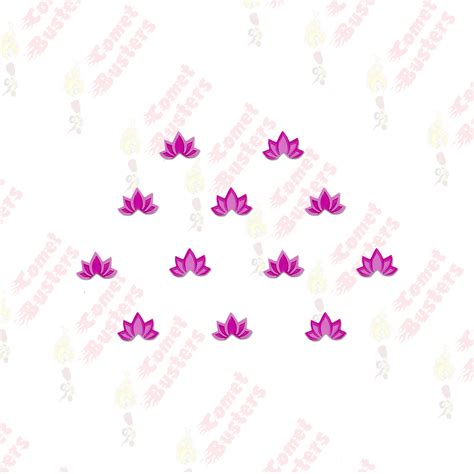 Comet Busters Beautiful Handcrafted Pink Lotus Bindis (BIN2055)