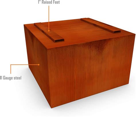 Buy Plantercraft Corten Steel Metal Planter Box, Square & Cube Sizes ...