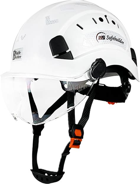 SAFEBUILDER Construction Safety Helmet with Visor ABS Hard Hat India | Ubuy