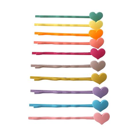 Yellow Chimes Hair Bobby Pins for Girls Set of 10 Pcs Multicolor Hair ...