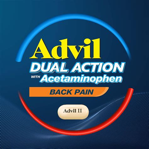 Buy Advil Dual Action Back Pain Caplets Delivers 250mg Ibuprofen and ...