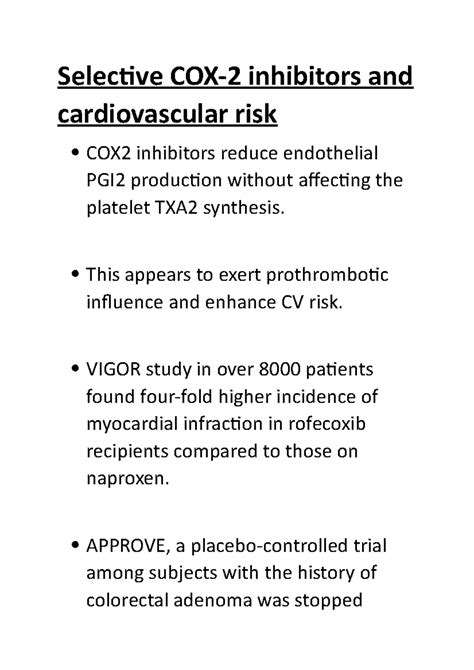 Selective COX-2 Inhibitors: Examining Cardiovascular Risks and Studies ...