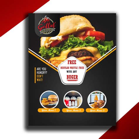 Entry #43 by designerjibonroy for Design Me A Flyer For My Burger ...
