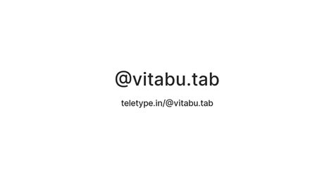 @vitabu.tab — Teletype