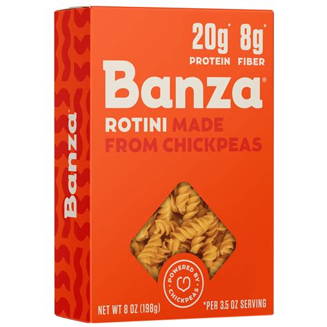 Banza Rotini Pasta from Chickpeas - Gluten Free, High Protein, and ...