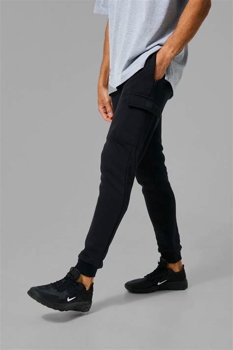 Man Active Gym Cargo Slim Fit Jogger | boohoo UK
