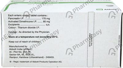 Pankreoflat 170mg/80mg Tablet: Uses, Side-effects, Price, Dosage & More ...