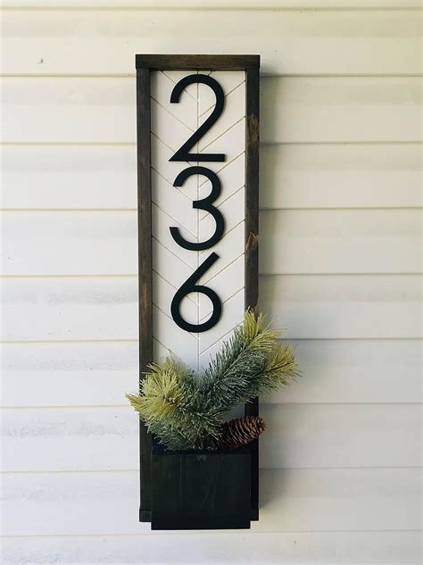 Fairview Vertical Address Sign Planter for your House, Vertical House ...