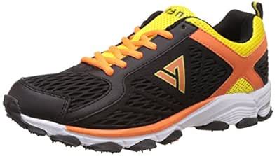 Buy Seven Men's Hogun Black, Orange Peal and Butter Cup Running Shoes ...