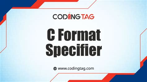 Image result for Format Specifiers and Variable Types in C