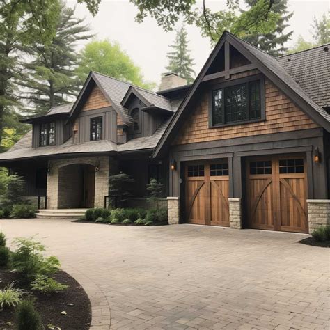 3+ Striking Color Choices for Garage Doors on Brick Houses