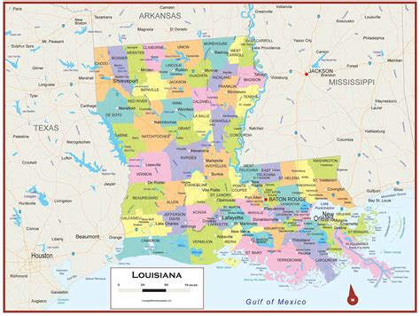 Printable Map Of Louisiana Parishes