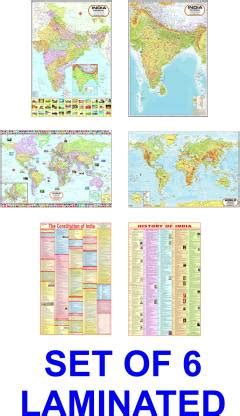 India & World Map ( Both Political & Physical ) with Constitution of ...