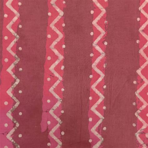 Pure Cotton Dabu With Cream Tribal Zig Zag Hand Block Print Fabric ...