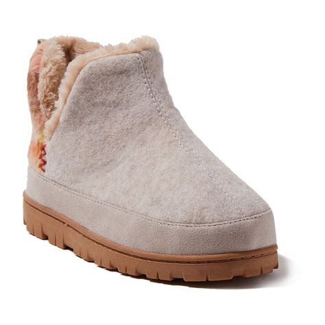 Dearfoams Ember Womens Bootie Slippers, Color: Light Heather Grey ...