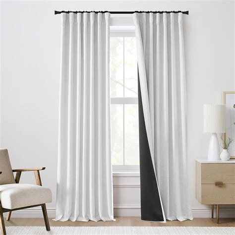 Amazon.com: White Blackout Curtains 84 Inches Long for Bedroom with ...