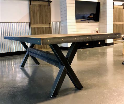 X-Shaped Metal Table Legs: Heavy Duty Farmhouse Style