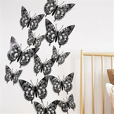 3d Color Stereo Butterfly Personality Creative Living Room Bedroom Wall ...