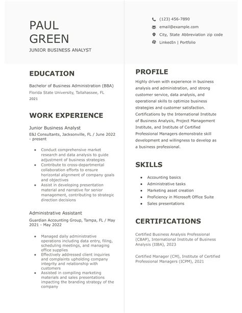 Business Resume Examples 的图像结果