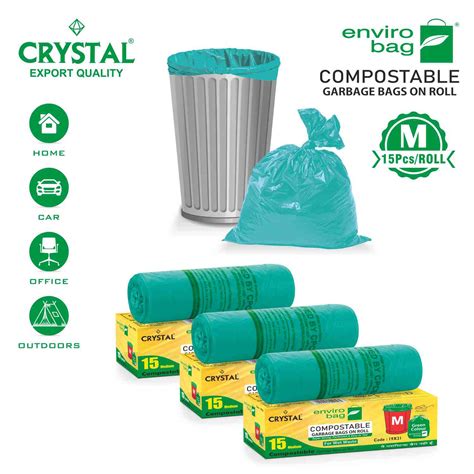 Premium Compostable Bag | Compostable Garbage Bags | Crystal Life