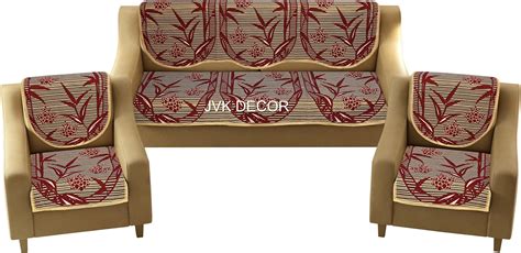 Nendle Floral Pattern Chenille Floral Sofa Covers Set of 3 Seater ...