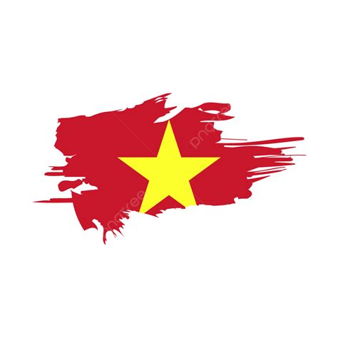 Vietnam Flag Brush Stroke Clipart Design, Flag Clipart, Brush Clipart ...