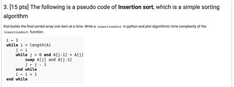 Image result for Insertion Sort Algorithm Pseudo Code