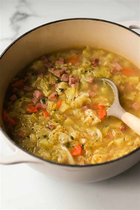 Old-Fashioned Ham and Cabbage Soup with Potatoes (with video!) - The ...