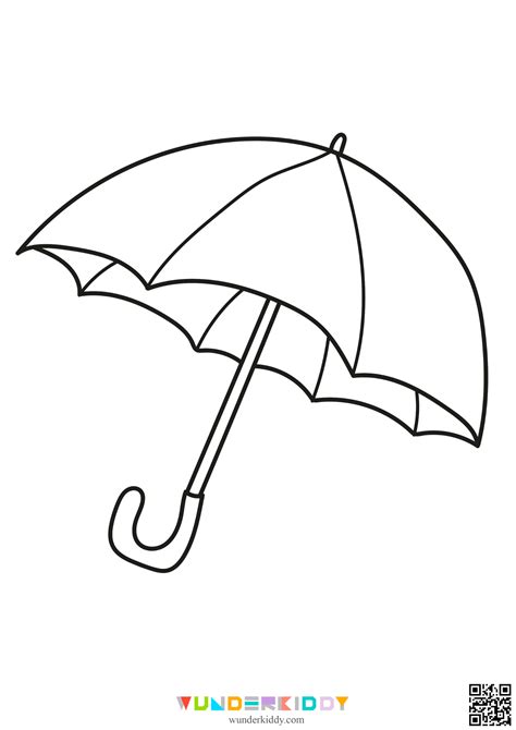 Free Printable Spring Umbrella Coloring Pages for Preschool