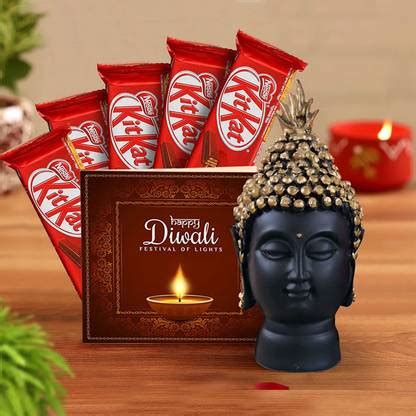 TIED RIBBONS Diwali Chocolate Combo Gift Pack with Buddha Idol Card for ...