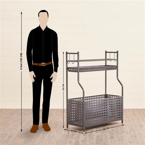 Buy Helios Jos Metal Storage Bin - Grey from Helios by Home Centre at ...