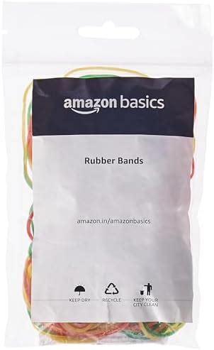 Amazon Basics Rubber Bands | Enhanced Stretchability and Durability ...