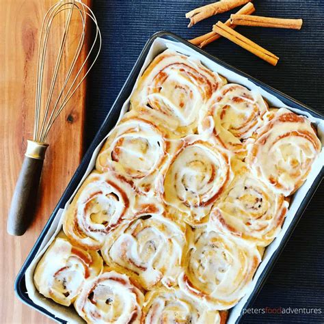 Bread Machine Cinnamon Rolls (with Frosting) - Peter's Food Adventures