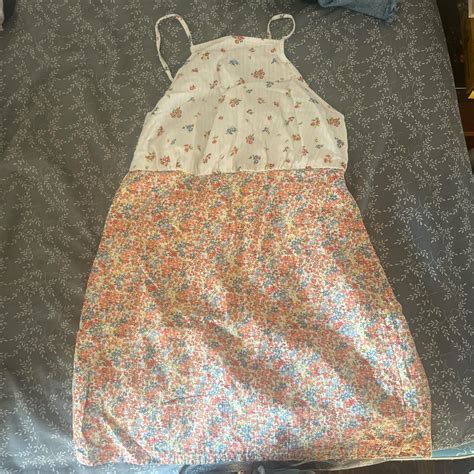 Sm Floral American Eagle Mini Halter Sundress sm... | Depop