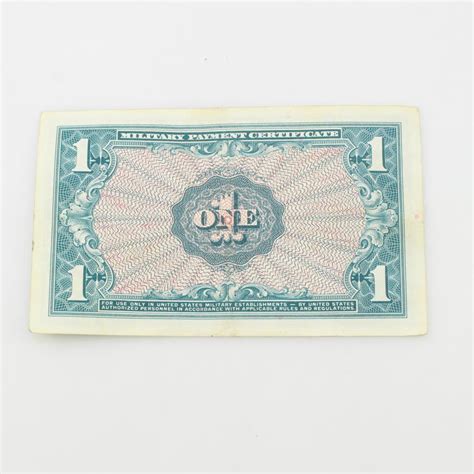 Military Payment Certificate 1 Dollar Note Series 611 | Property Room