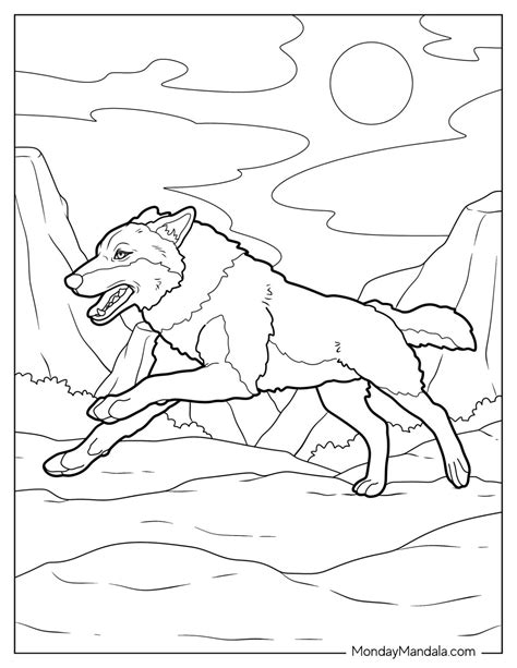 39 Wolf Coloring Pages (Free PDF Printables)