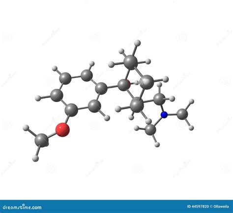 Tramadol Molecule Isolated On White Stock Illustration - Illustration of pharmacology, analgesic ...