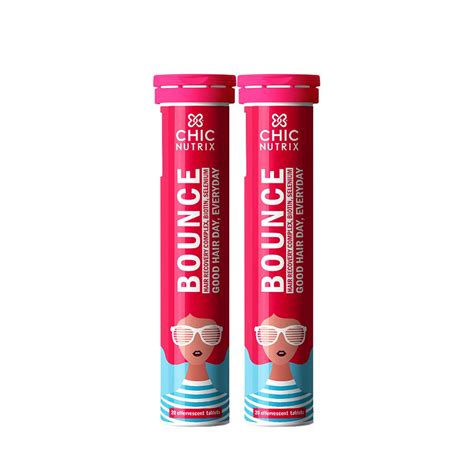 CHICNUTRIX Bounce | 40 Raspberry Flavoured Effervescent Tablet | Biotin ...