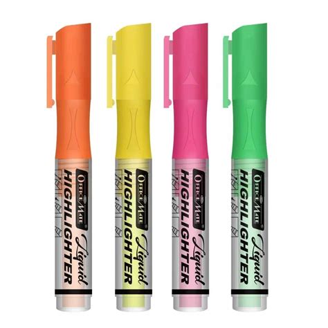 Liquid Highlighter Marker Pack Of 4 - SCOOBOO - Soni officemate