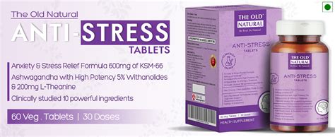 Buy The Old Natural Anti Stress Tablets - Ashwagandha Ksm 66 Extract, L ...