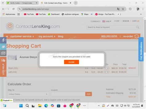 Contact Lens King Coupon January 2026 - 20% OFF