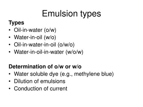 Image result for Emulsion Types