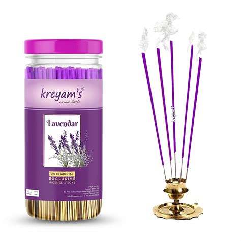 Kreyam's Incense Stick Lavendar Agarbatti (240 Sticks 400gm) | Natural ...