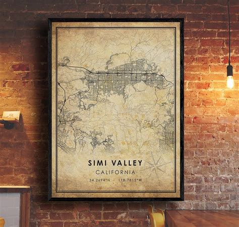 Simi Valley Map Print | Simi Valley Map | California Map Art | Simi ...