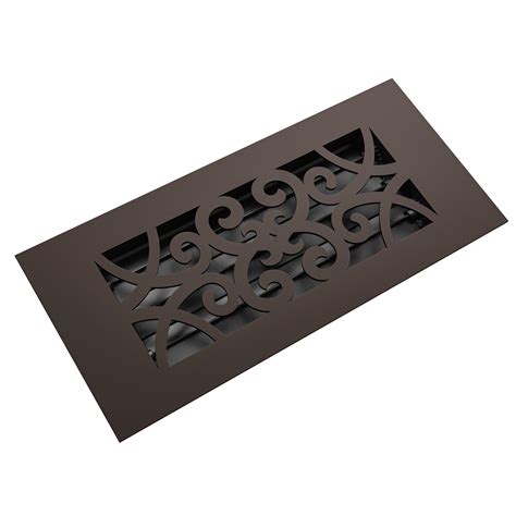 Reggio Register 4x10 Low-Profile Steel Floor Vent Cover - Curvilinear ...