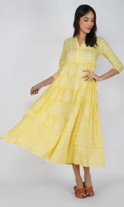 YOUNG FOREVER Women Printed Anarkali Kurta - Buy YOUNG FOREVER Women ...