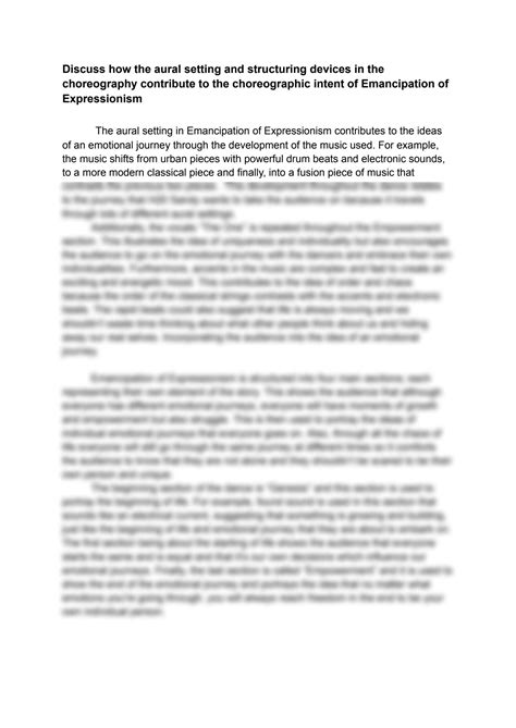 SOLUTION: Emancipation of Expressionism - Studypool