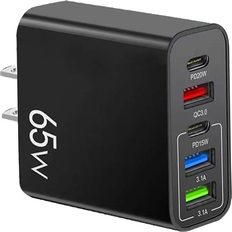 LYTiang 65w Charger PC+ABS Charging Station Compact Wall Charger 2type ...